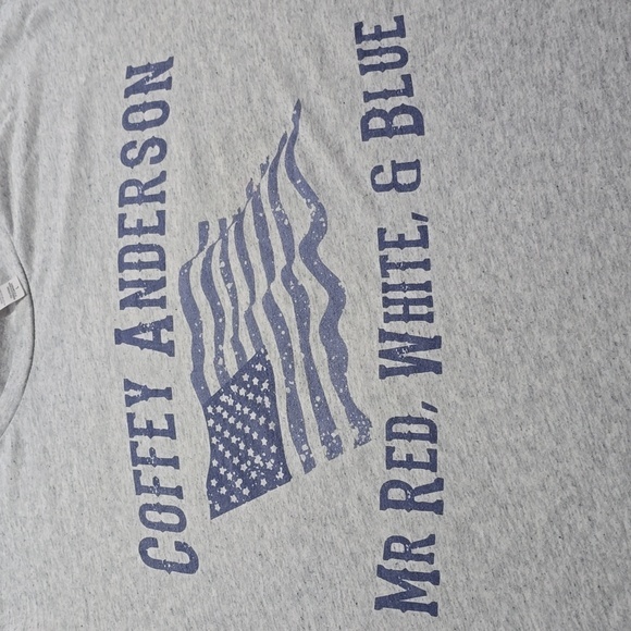 Unisex Coffey Anderson Mr. Red White & Blue Country Music Tee Heather Grey L‎ - Picture 5 of 6
